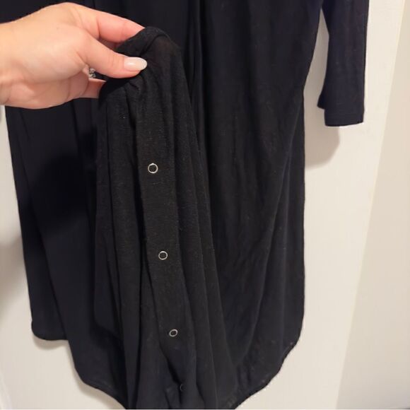 Great Planes London Black Snap Sweater Size Small - Picture 6 of 8